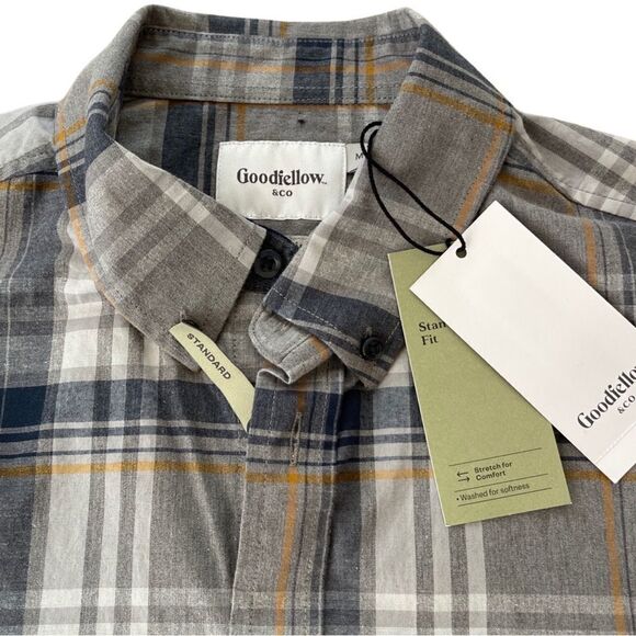Goodfellow & Co Men's Standard Fit Stretch Poplin Long Sleeve Shirt • NWT - Picture 3 of 15